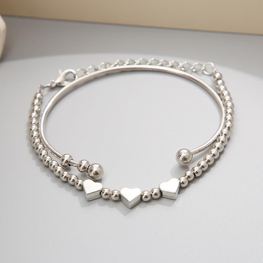 Fashion Heart Shape Alloy Plating Women's Bracelets display picture 3