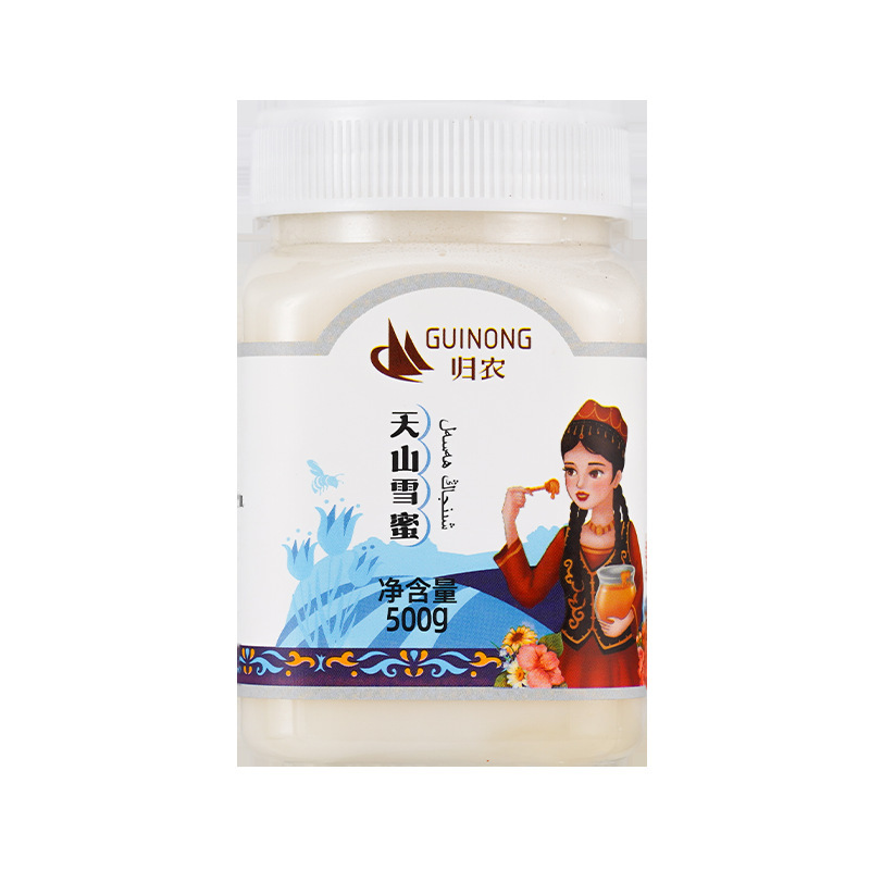 新疆天山雪蜜帰農源天然農家自産白蜜500g * 1本雪蜜支持一件代|undefined