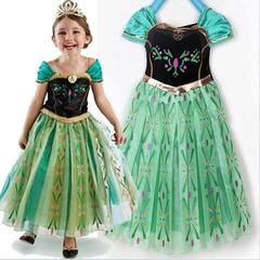 Eurasian Foreign Trade Frozen Anna Princess Dress, Ice and Snow Festival Performance Costume for Children