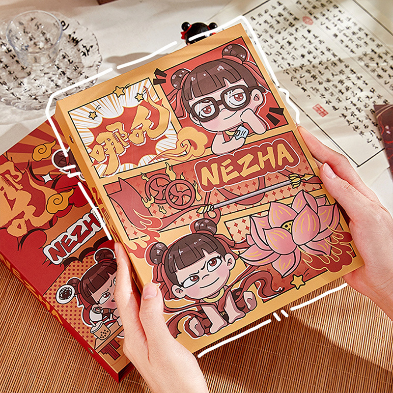 Nuevo libro de tarjetas de Nezha Si Gong Ge, gran capacidad, adorable, alto valor facial, tarjetas de almacenamiento de frijoles, álbumes de fotos.