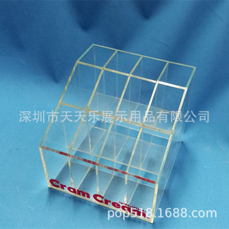 有机玻璃笔架透明指甲油眉笔展示架 彩妆化妆品塑料收纳盒桌面口