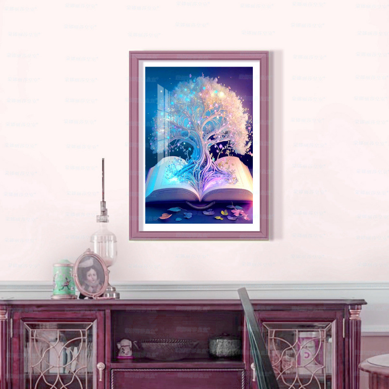 Mona Lisa real bordado cruzado árbol estrellado nuevo estilo simple fresco encantador sala de estar frontal bordado a mano image 1