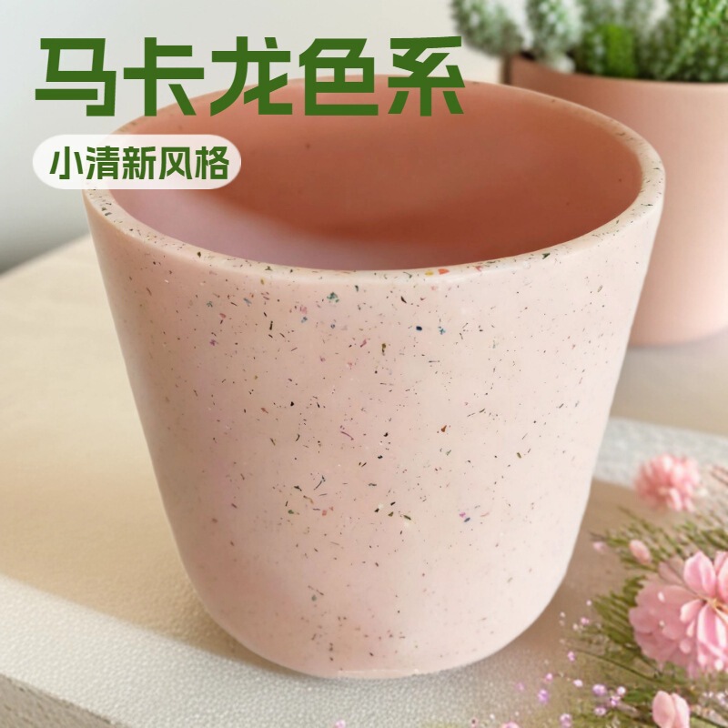 Factory Wholesale Artificial Stone Flower Pots, Large Cement Flower Pots, Outdoor Garden Concrete Flower Pots, Terrazzo Flower Boxes