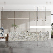 定制工程装修大理石水磨石牛轧糖地铺石厨房台面人造石楼梯踏步