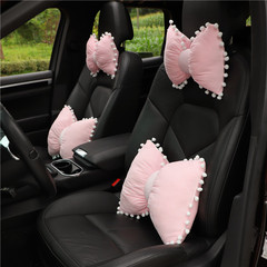 馬卡龍色汽車頭枕 毛絨舒適親膚車載座椅護頸枕靠枕 時尚汽車用品