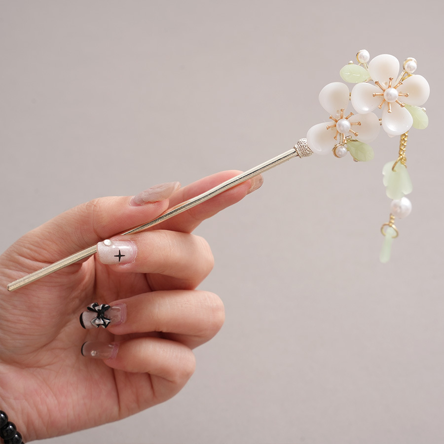 30g Weight Hair Sticks Hair Accessories Type 1 Piece Quantity Tea Party, Street Occasion Imitation Pearl, Alloy Material Flower Pattern All Seasons Season Women's Gender Elegant, Classical Style Elegant Classical Women's Flower Imitation Pearl Alloy Hair Sticks 6