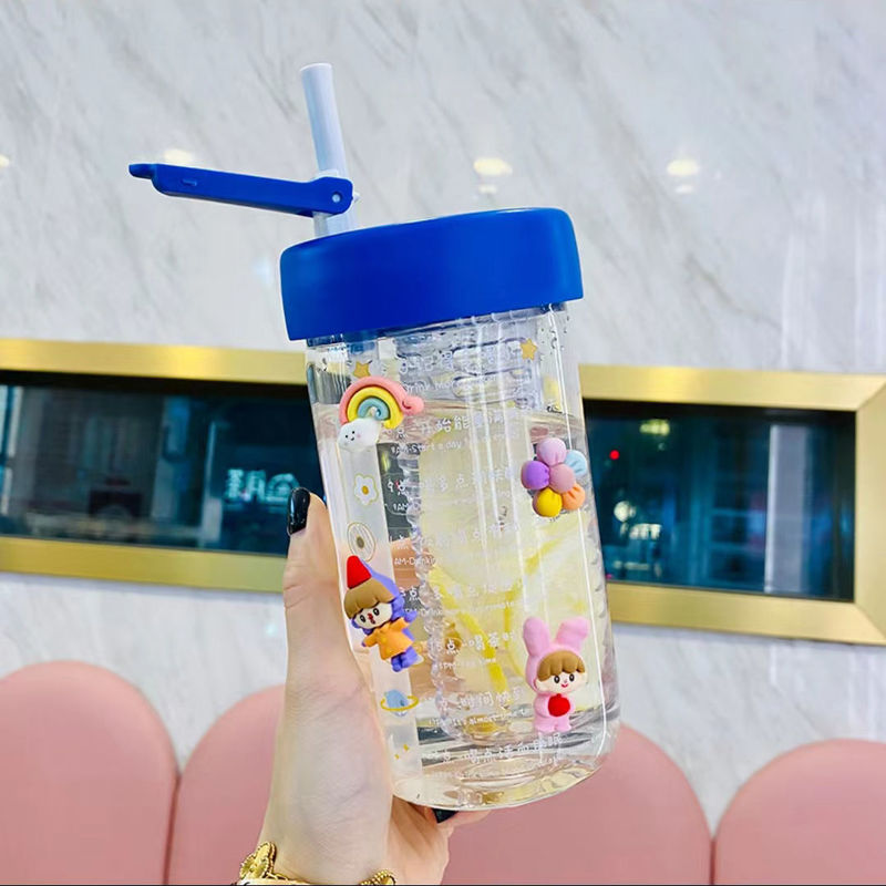 耐熱プラスチックガラスカップ二重構造落下防止ガラスカップ水筒男女兼用ビジネスギフトオフィスカップ茶水分離|undefined