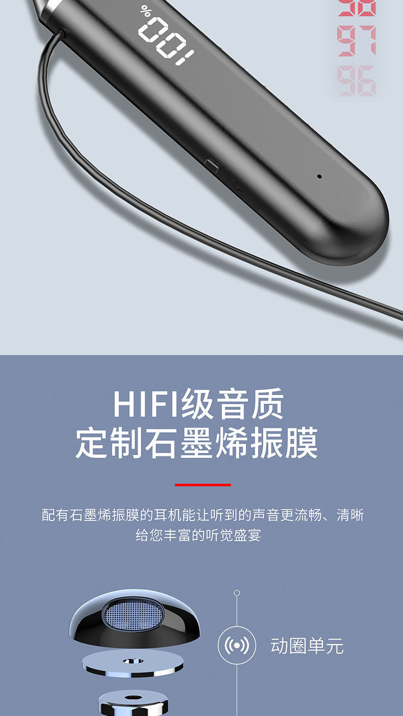 New 2025 Bluetooth Headphones, Wireless Neckband Style, Comfortable for Long-Wear, Suitable for Men and Women, Special for Sports and Running, High Battery Capacity