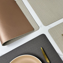 厂家供应小编织布纹皮革餐垫防水防油餐桌垫家用酒店餐厅西餐垫