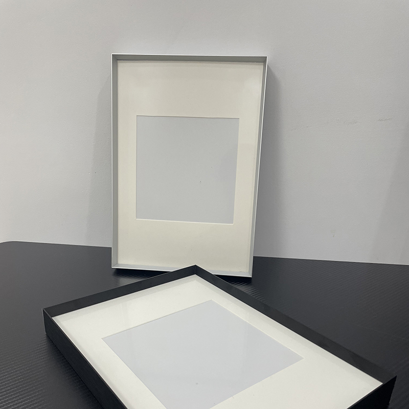 Black Aluminum Alloy Minimalist Picture Frame Wall-Mounted Decorative Painting Poster Frame Tabletop A2 40X60 Beveled Edge Narrow Frame