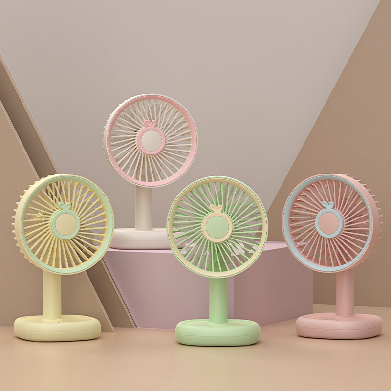 Simple Cartoon Desktop Fan USB Charging Office Desktop Student Dormitory Camping Desktop Small Fan Cross-border