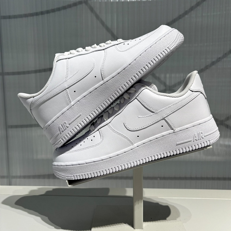 Zapatos Pitian AF1 Fuerza Aérea No. 1 zapatos blancos bajos, zapatos blancos casuales para hombres y mujeres. image 3