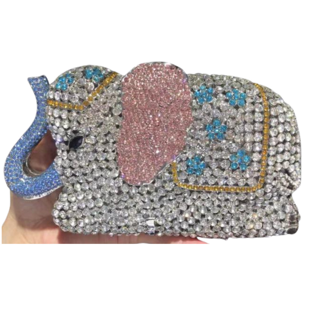 Bolsa de cena de metal europeo y americano, bolsa de cena de diamantes, bolsa de banquete, bolsa de mujer, verde dorado.
