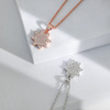 Original design octagonal meteor necklace female S925 diamond inlaid fashion Hamlet comet sung flower necklace