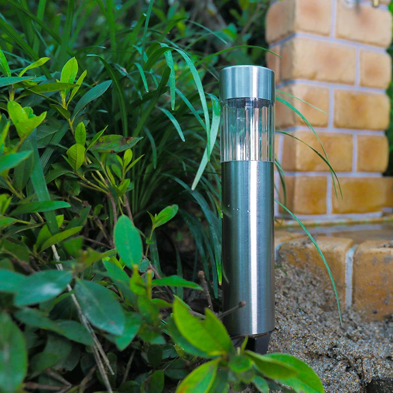Solar small tube lamp solar small tube lawn lamp solar stainless steel cylindrical plug lamp