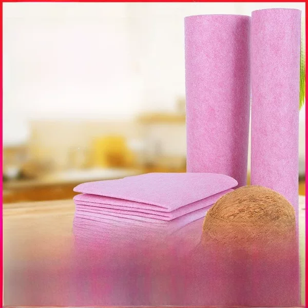 Spot Coconut Shell Rag, Oil-Absorbing Dishcloth, Multi-Functional Kitchen Absorbent Rag, Scouring Pad, Bamboo Fiber Dishwashing Rag