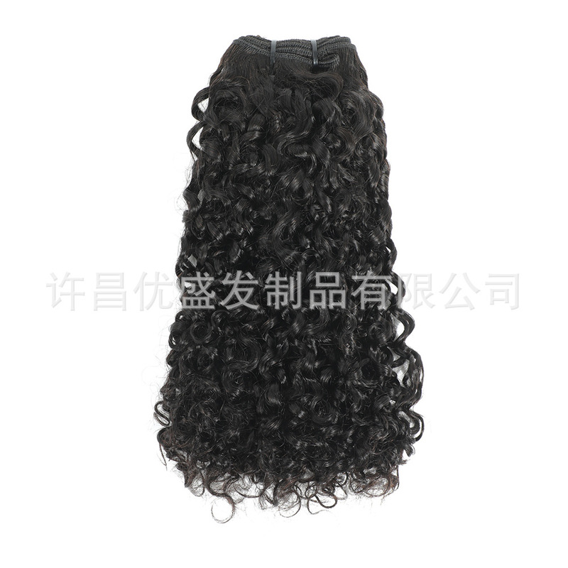 12A Pixie Curl真人发发帘Double Drawn两头齐Human Hair Bundles|undefined