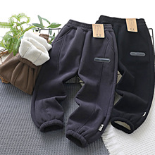 儿童加绒棉裤绒灯芯绒休闲裤2025冬季儿童s冬运动裤羊羔绒保暖裤