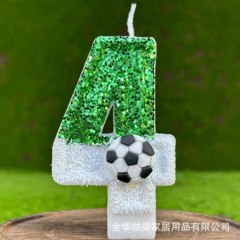 Amazon の人気サッカーシリーズデジタルキャンドル色変化クリエイティブ男の子の誕生日キャンドルケーキデコレーションドロップシッピング|undefined