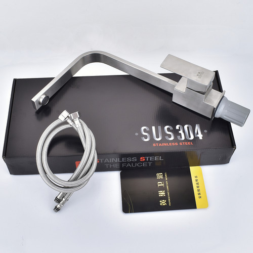 304 stainless steel kitchen faucet household sink faucet hot and cold sink wash basin mixed water hot and cold faucet