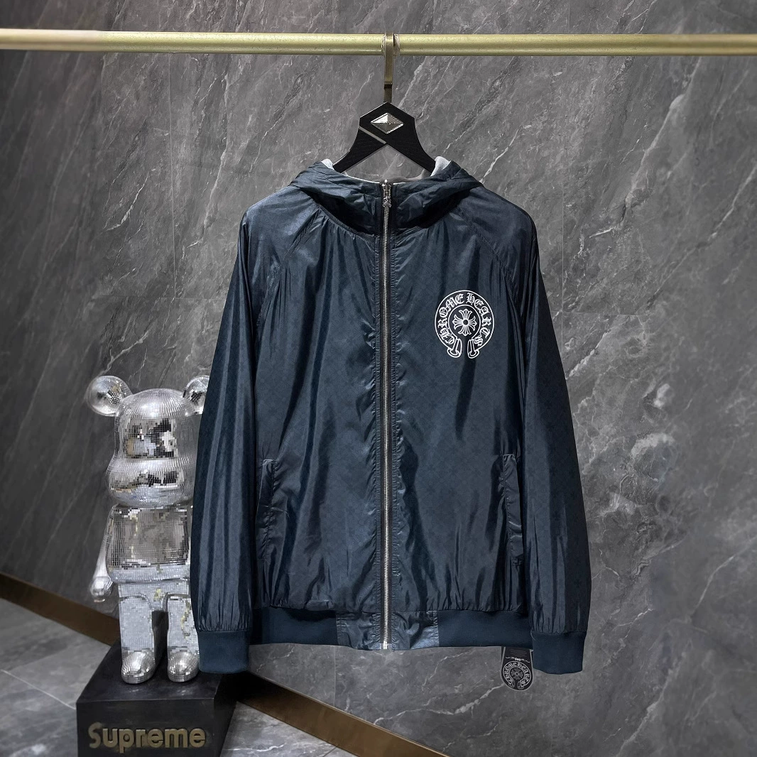Осень-зима новая Chrome Hearts Croix крест темный узор конское копьё принт двусторонняя куртка с капюшоном