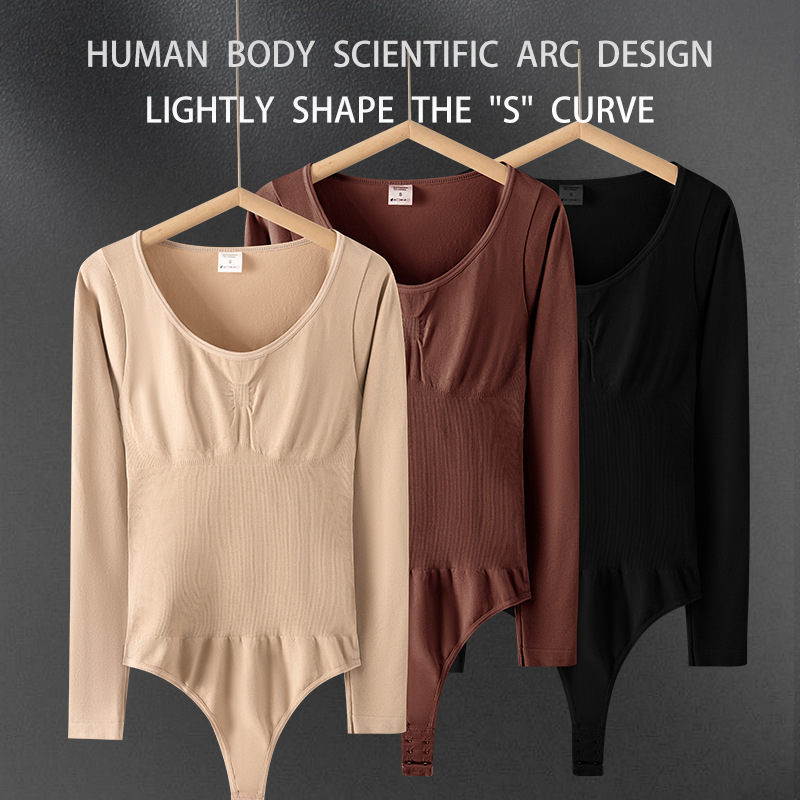 Cross-Border Shapewear One-Piece Long-Sleeve Corset Body Shaper Butt-Lifting Pants with Chest Support and Tight-Fitting Bodysuit Cross-Border Shapewear One-Piece Long-Sleeve Corset Body Shaper Butt-Lifting Pants with Chest Support and Tight-Fitting Bodysuit