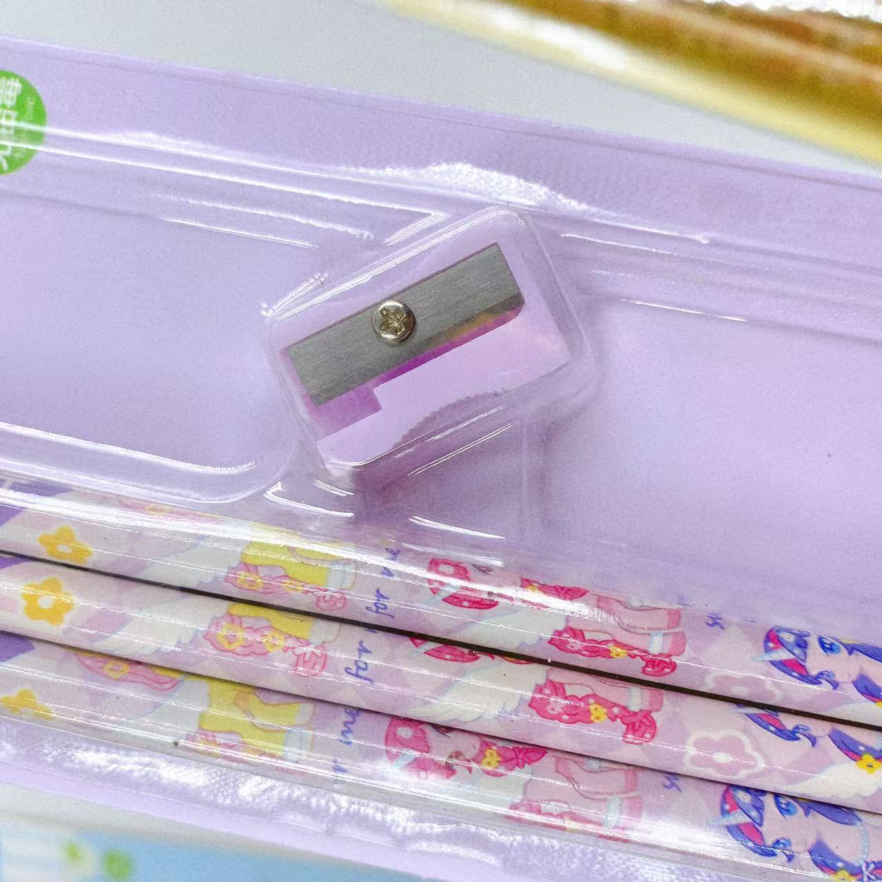 Kit de materiales escolares HB Pencil 6 paquetes de papelería infantil al por mayor para escribir, dibujar y dibujar lápiz al por mayor