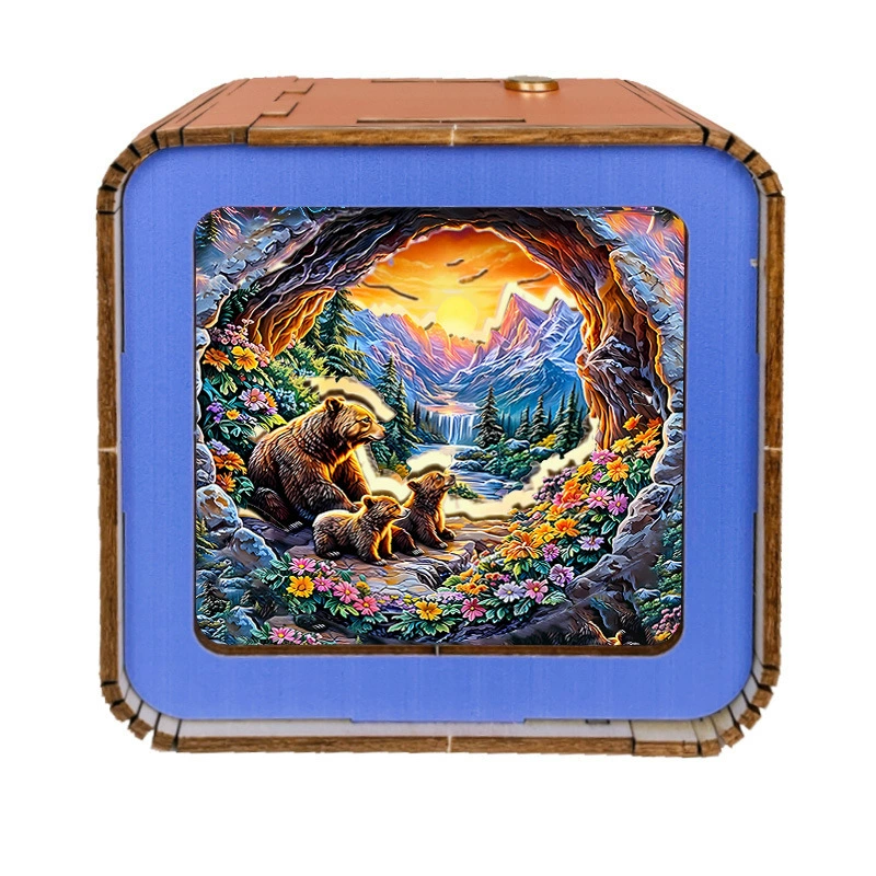 (Кросс-бордер торговля), звездное небо, деревянная ночная лампа 3D, DIY