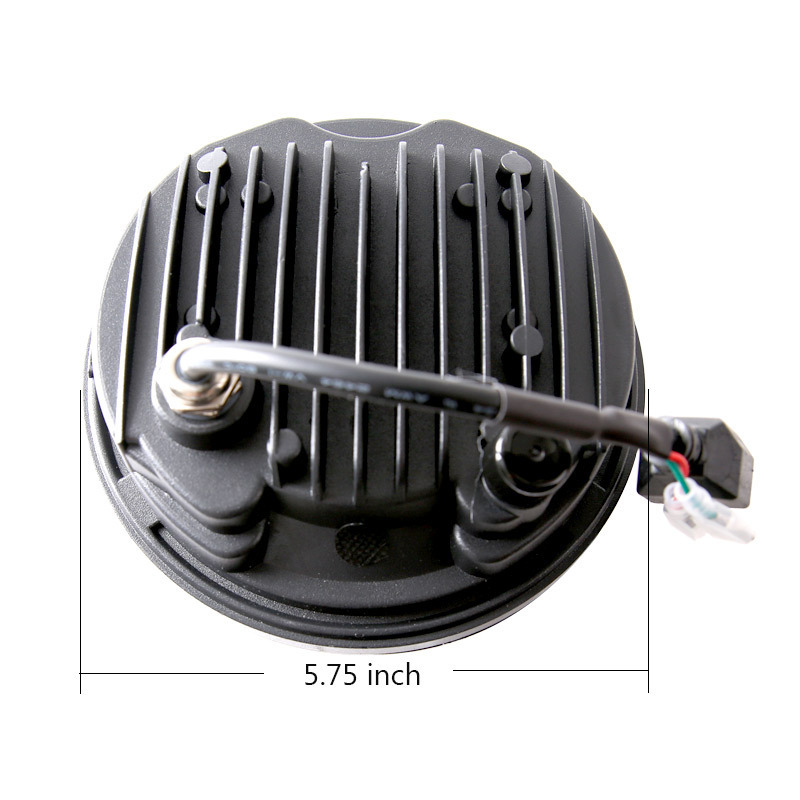 Led Headlight 5.75inch Wrangler Car Light Electric Vehicle Motorcycle Headlight Yellow and White Angel Eye Ring
