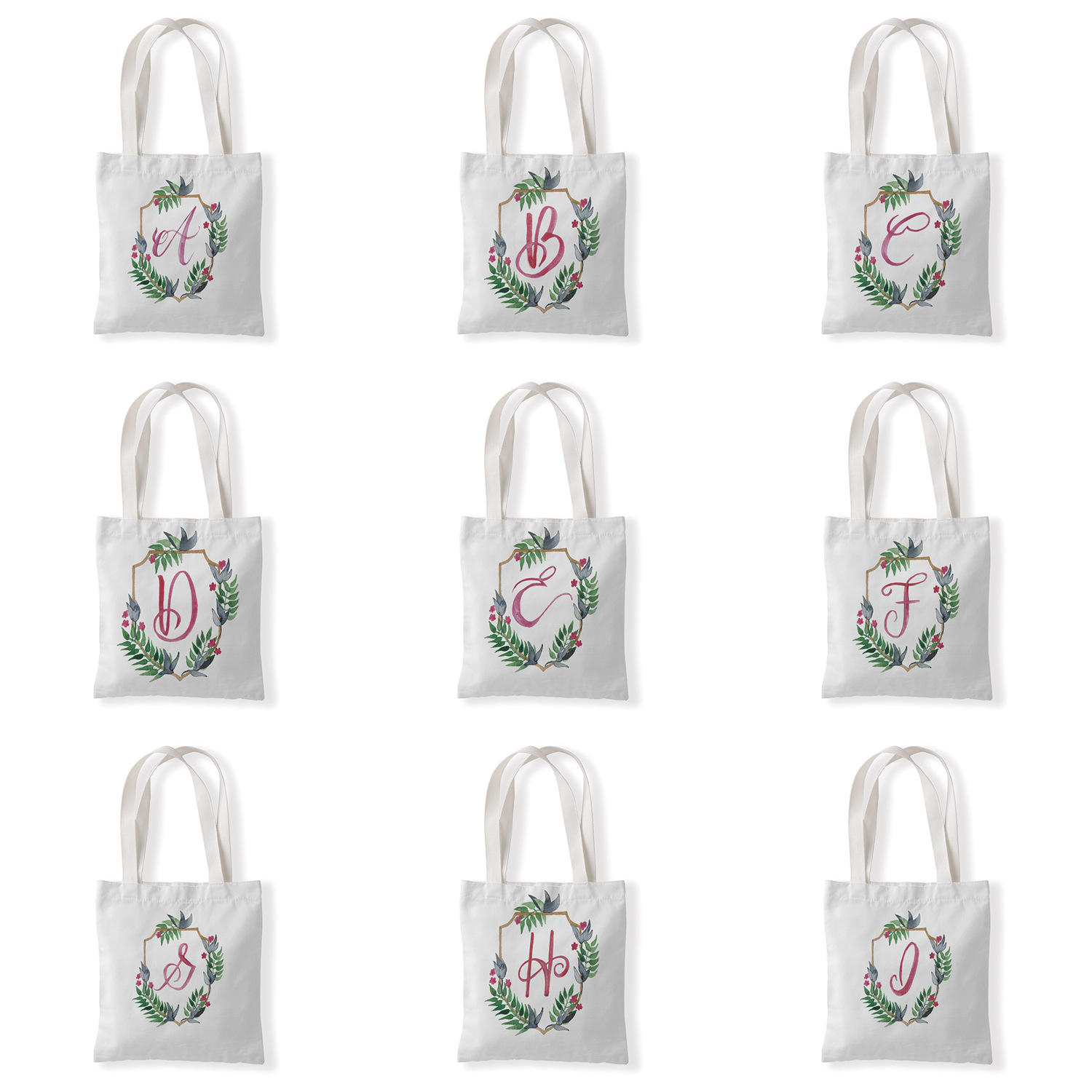 创意字母印花单肩购物袋广告宣传包休闲零钱袋文艺手提帆布袋