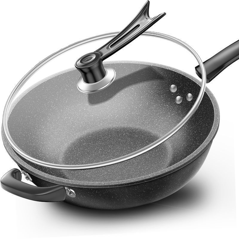 麦飯石炒め鍋の家庭用無粘鍋無油煙炒め鍋通用かまどのフライパン卸売り|undefined