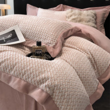 轻奢阳离子牛奶绒四件套A类母婴级加厚保暖双面加绒冬季床上用品