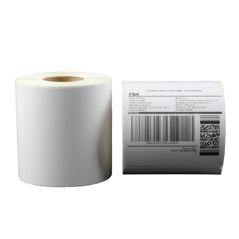Tres etiquetas adhesivas anti-termal 100 * 100e papel de impresión de código de barras de etiquetas de logística electrónica