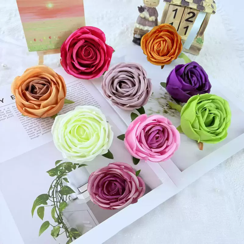 皇妃玫花头 仿真汉服玫瑰花头假花家居装扮红色玫瑰花仿真花批发