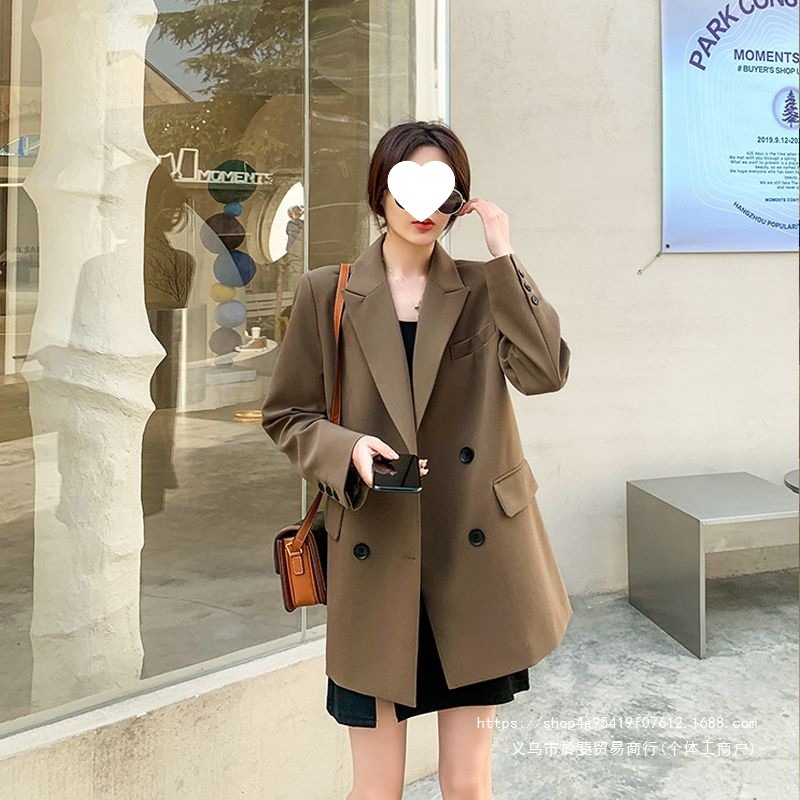 Women's Blazer 2026 Spring and Autumn New Korean Style Loose Design Student Chic Mid-Length Suit Jacket