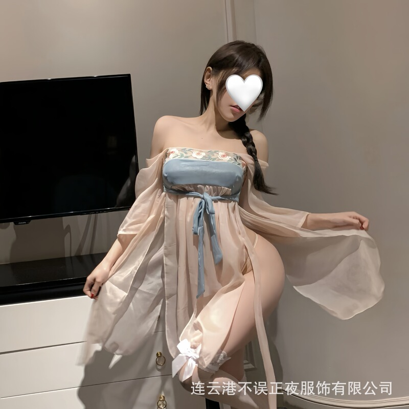Sexy Lingerie Set with Ancient Style Uniform and Pure Desire Bellyband from Lianyungang, Qqny Temptation Sleepwear Sexy Lingerie Set with Ancient Style Uniform and Pure Desire Bellyband from Lianyungang, Qqny Temptation Sleepwear