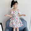 Summer summer clothing, slip dress, small princess costume, long skirt, 2024 years, western style, floral print