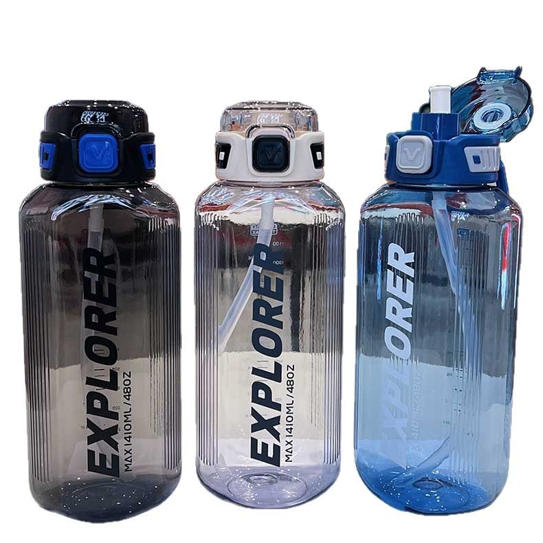 Yitong estudiantes tazas de paja letras tazas de plástico de paja de alta capacidad de 1050ml fitness portátil al aire libre nuevo hervidor de agua