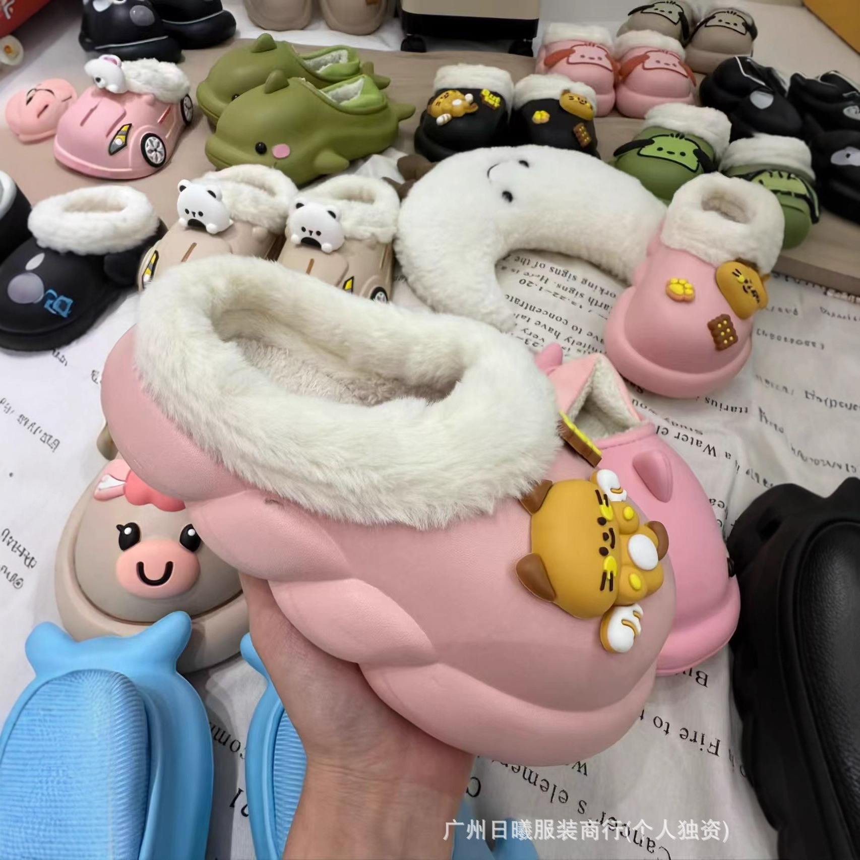 正品摩米小黄鸭冬季棉拖鞋24-35尺码品牌童装尾款清货厂家直销鞋