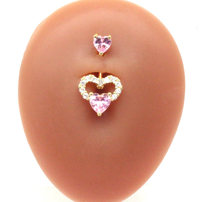 7g Weight Belly Ring Classification 1 Piece Quantity Holiday, Party Occasion 304 Stainless Steel, 316L Stainless Steel , Copper Material Heart Shape Pattern All Seasons Season Unisex Gender Streetwear Style Waterproof Non Tarnish, Surgical Steel, Plating Craft 1 Piece 304 Stainless Steel 316L Stainless Steel  Copper Belly Rings Heart Shape Waterproof Non Tarnish Surgical Steel Unisex 10