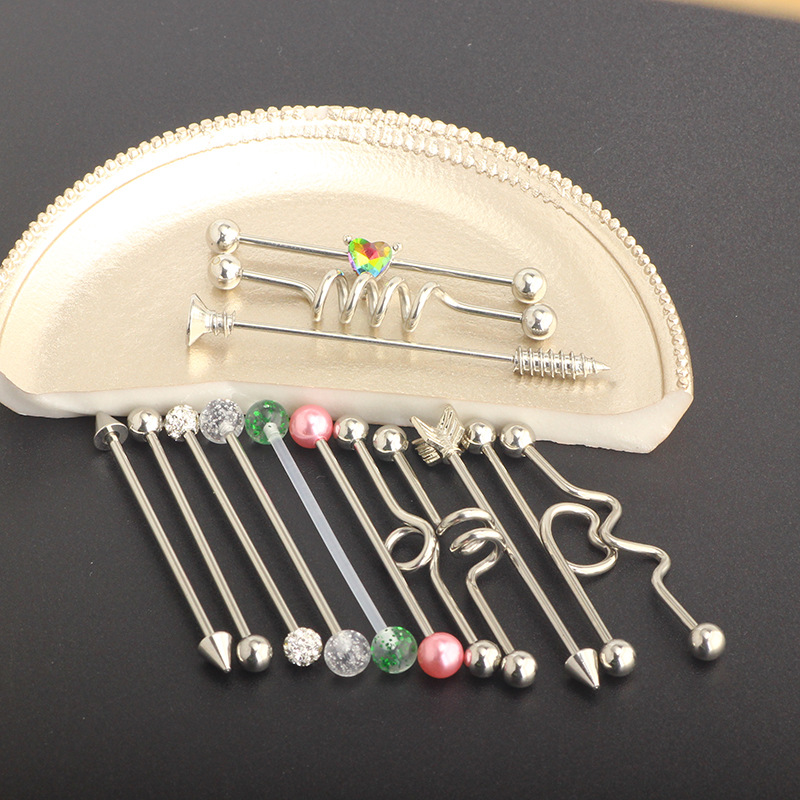 Labret piercing jewelry detail image