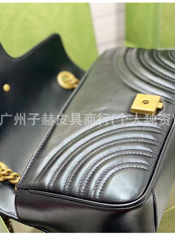 高版原工場の皮馬蒙包ミニシングル肩斜めチェーンバッグトランペット愛包真皮酒神鞍女包|undefined