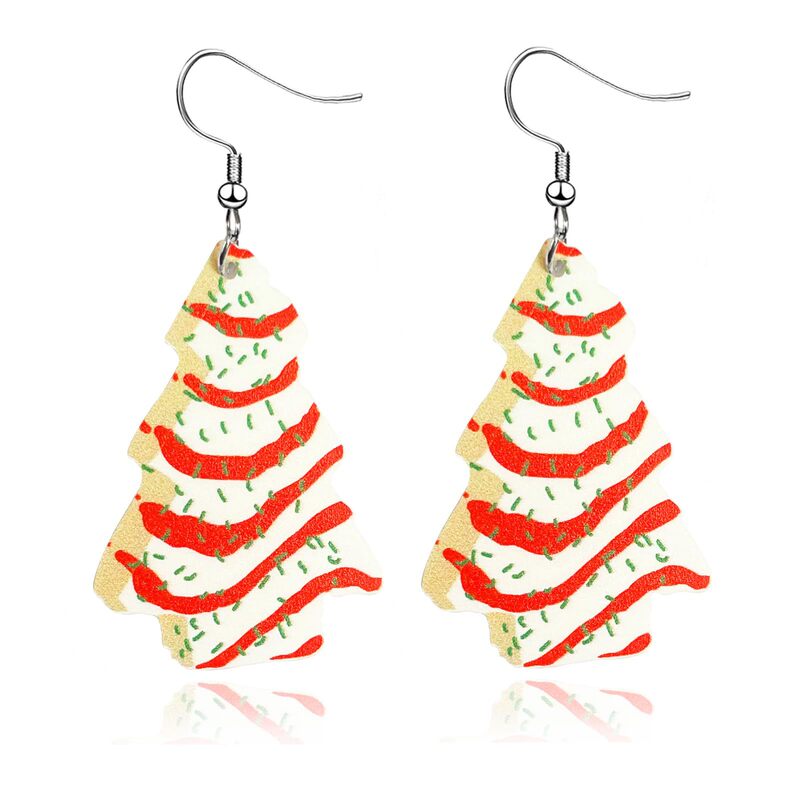 欧米のファッションのアクリルのクリスマスツリーのイヤリングの多彩なクリスマスツリーのイヤリングのクリスマスツリーのイヤリングのイヤリングの祝日の美しい女子学生|undefined