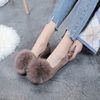 hyoma  Exorcism 2022 Autumn and winter new pattern Versatile Flat bottom Plush Lazy man Doug shoes shoes Cross border