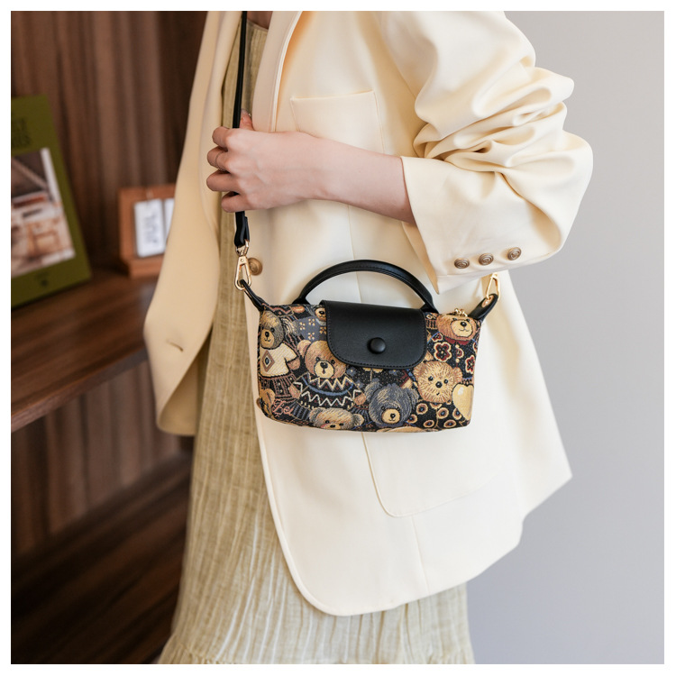 small bag women's bag Korean version ins style canvas bag trendy versatile women's shoulder messenger bag_voghion.com