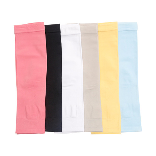 Summer children's outdoor ice silk sleeves with sun protection and UV protection for children, men and women, solid color ice sleeves wholesale