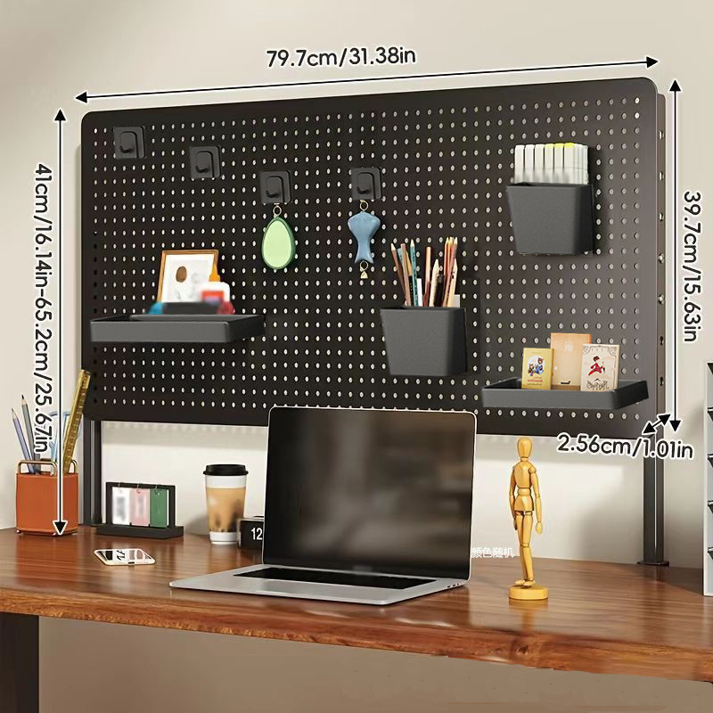 Desktop Hole Board Storage Rack Punch-Free Vertical Computer Desk Office Partition Baffle Storage Display Rack