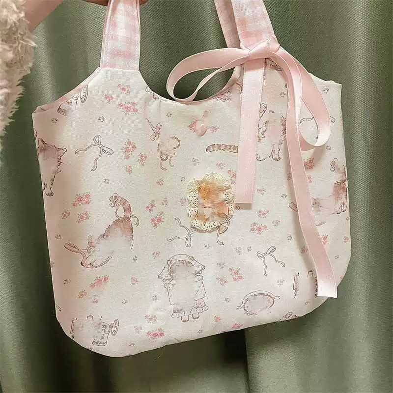 Cute shoulder bag, universal shopping bag