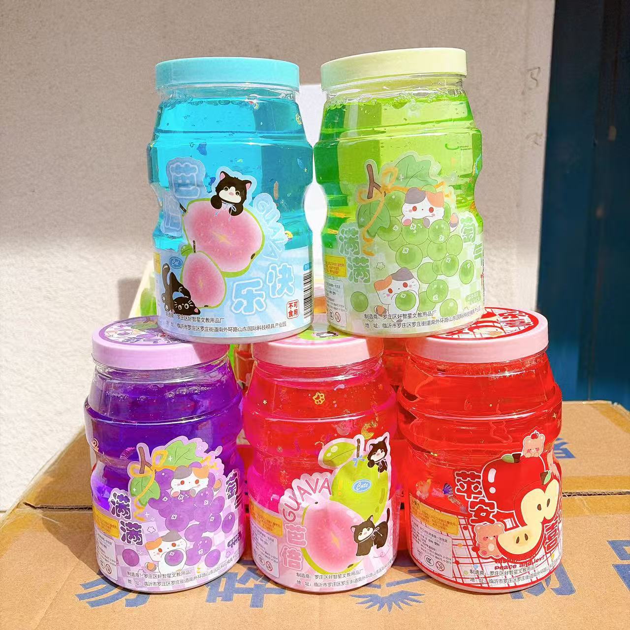 Gran capacidad de 1000 gramos de barro de cristal barro de color gran botella de barro espumoso de slime descomprimido juguetes infantiles hechos a mano lotes DIY