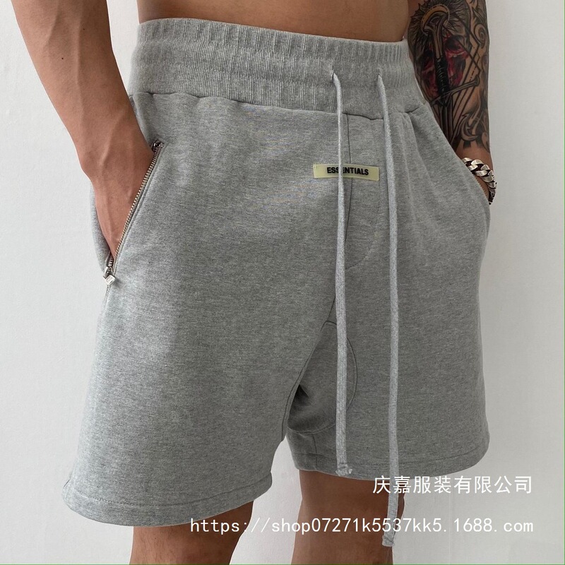 Korean-style new athletic fitness shorts for men, essentials collection, trendy loose fit with zipper pockets, wholesale Korean-style new athletic fitness shorts for men, essentials collection, trendy loose fit with zipper pockets, wholesale